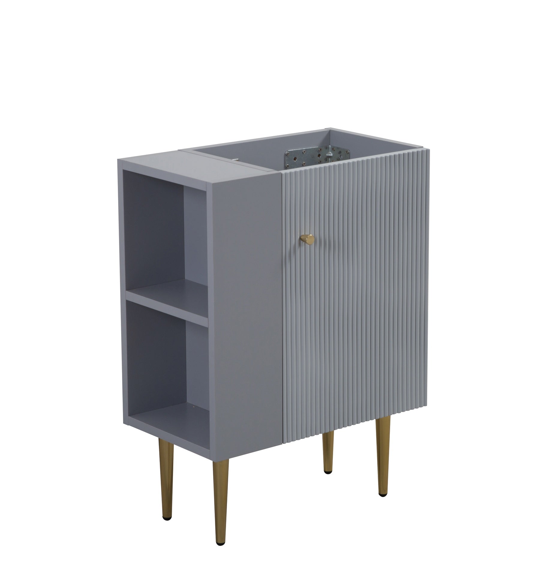 21.6" Vanity Base Only, Open Shelf on the Left, Matt Grey 24V06-21MGL-W1920P385639