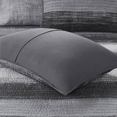 6-Piece Twin 6 Piece Quilt Set with Cotton Bed Sheets,Black