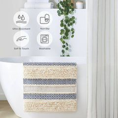 1-Piece 20x32" Bath Rug,Navy