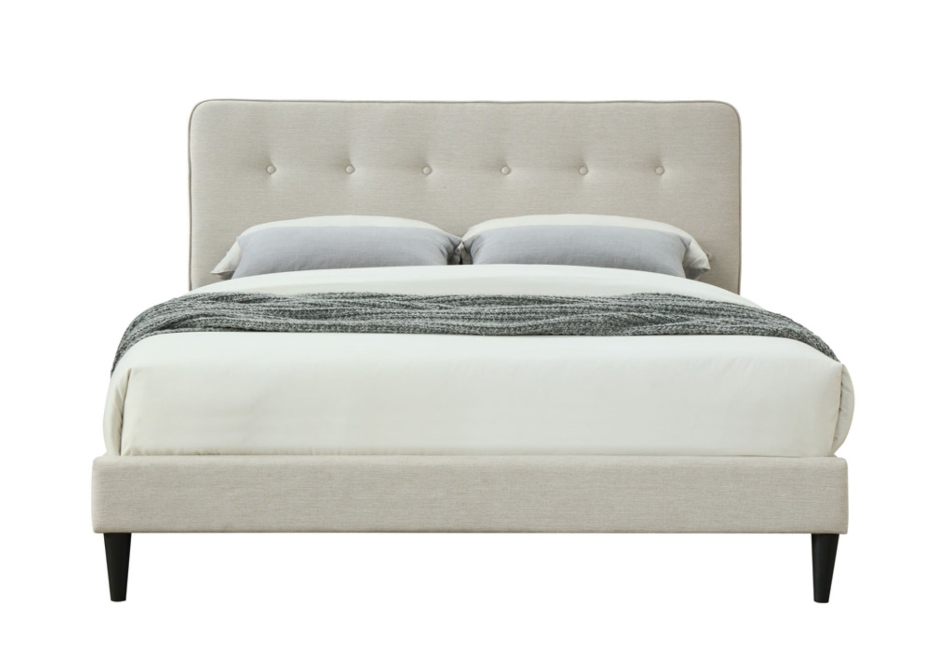 Full Sized Upholstered Bed in a Box w/ USB