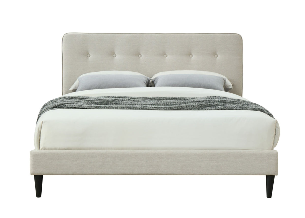 Full Sized Upholstered Bed in a Box w/ USB
