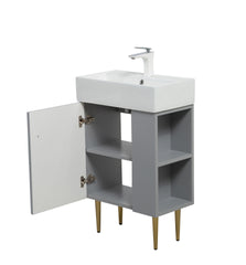 21.6" Vanity Base Only, Open Shelf on the Right, Matt Grey 24V06-21MGR-W1920P385638