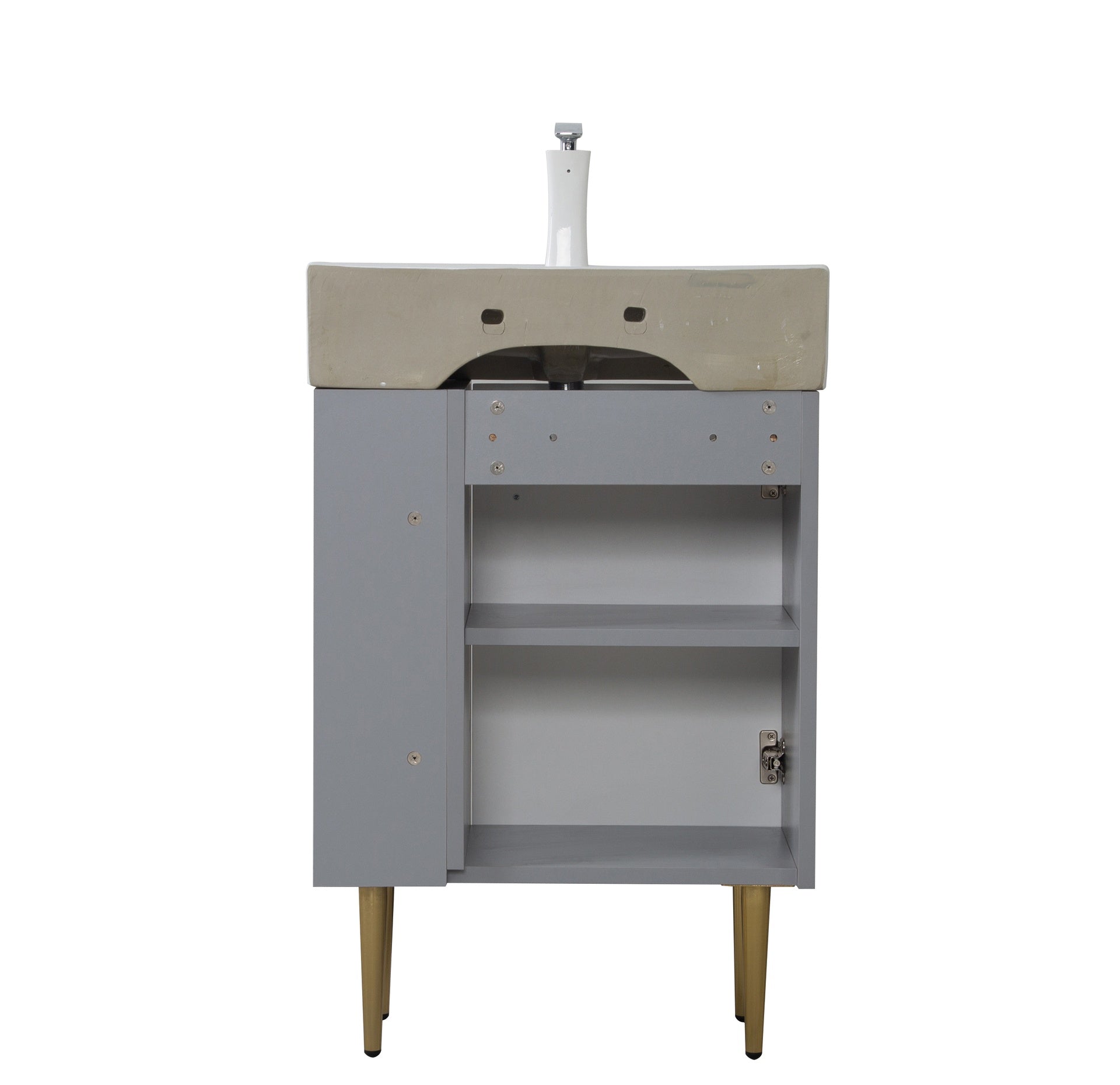 21.6" Vanity Base Only, Open Shelf on the Right, Matt Grey 24V06-21MGR-W1920P385638