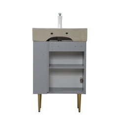 21.6" Vanity Base Only, Open Shelf on the Right, Matt Grey 24V06-21MGR-W1920P385638