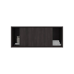Note 32-Inch Wide Wall Storage Cabinet with Sliding Doors, Compact Wall-Mounted Storage Option for Bedroom, Office, Living Room or Garage Organization