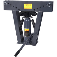 12 Ton Pipe Bender Manual Hydraulic, Piping Bending Exhaust Tube Fabric with 6 Dies, Adjustable Rollers 90-180 Degree Bending Steel Iron Metal Ratcheting for Pipe Tube Bender,dark gray