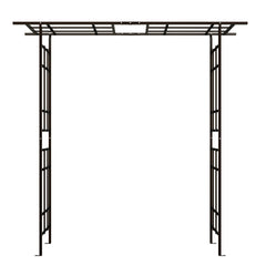 Metal Garden Arch with Adjustable Width W42.52''~W78.15''  Climbing Plants Support Rose Arch Outdoor Black