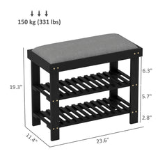 Shoe Organizer,Shoe Storage Bench,3-Tier Entryway Bench