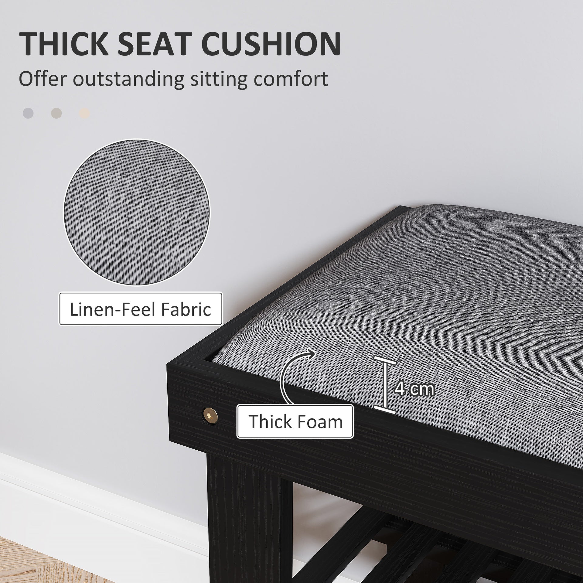 Shoe Organizer,Shoe Storage Bench,3-Tier Entryway Bench
