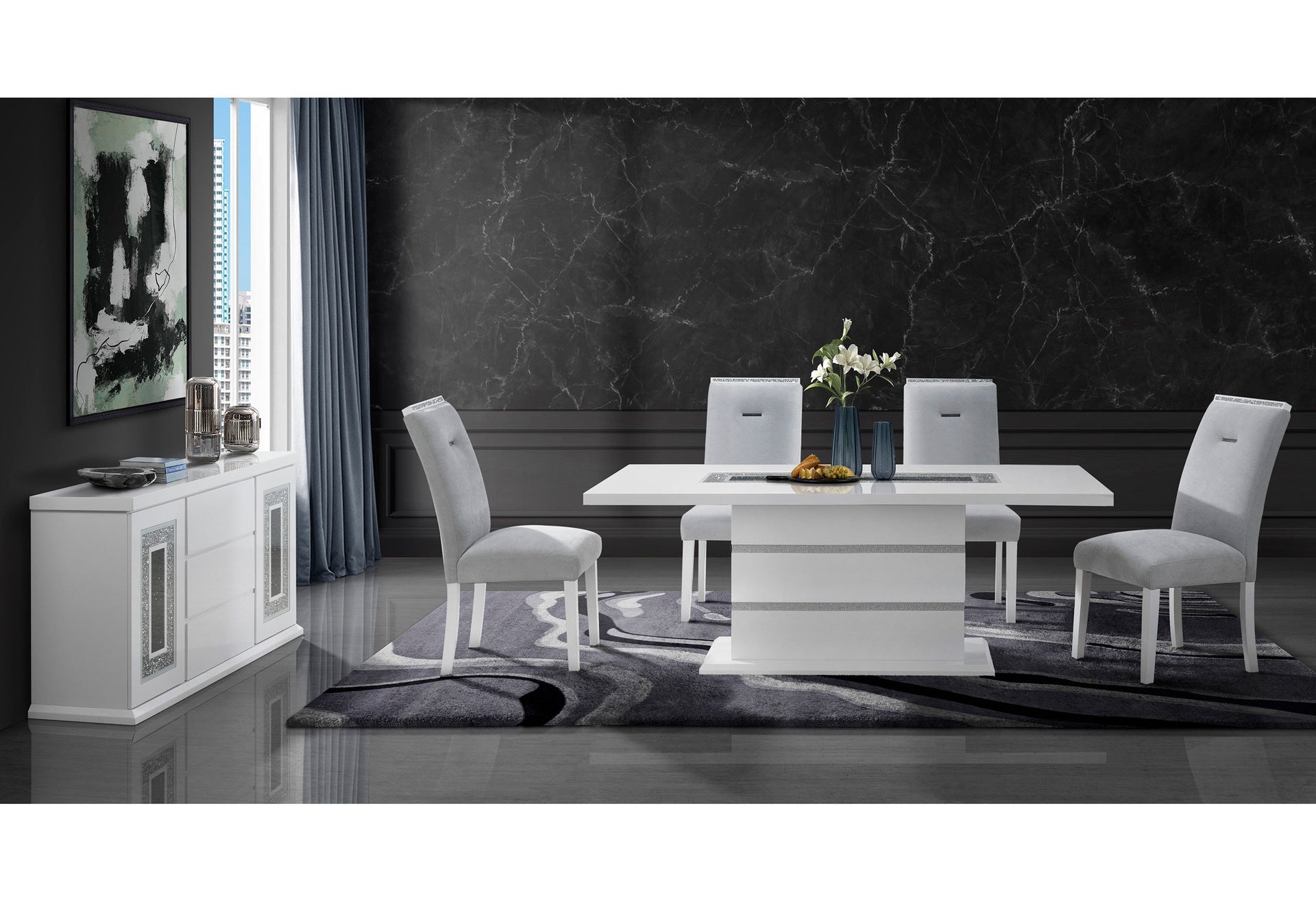 ARIYA WHITE DINING TABLE