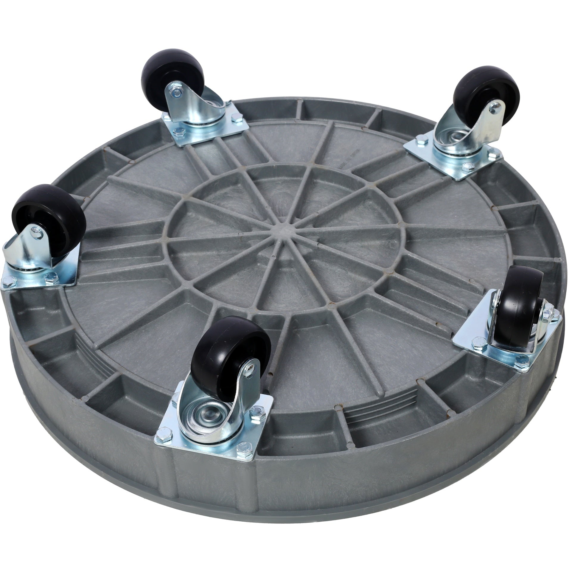 30 Gallon and 55 Gallon Heavy Duty Plastic Drum Dolly – Durable Plastic Drum Cart 900 lb. Capacity- Barrel Dolly with 5 Swivel Casters Wheel