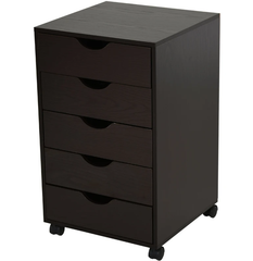 5 Drawer File Cabinet Storage Organizer Filing Cabinet with  Minimalist Style , Brown