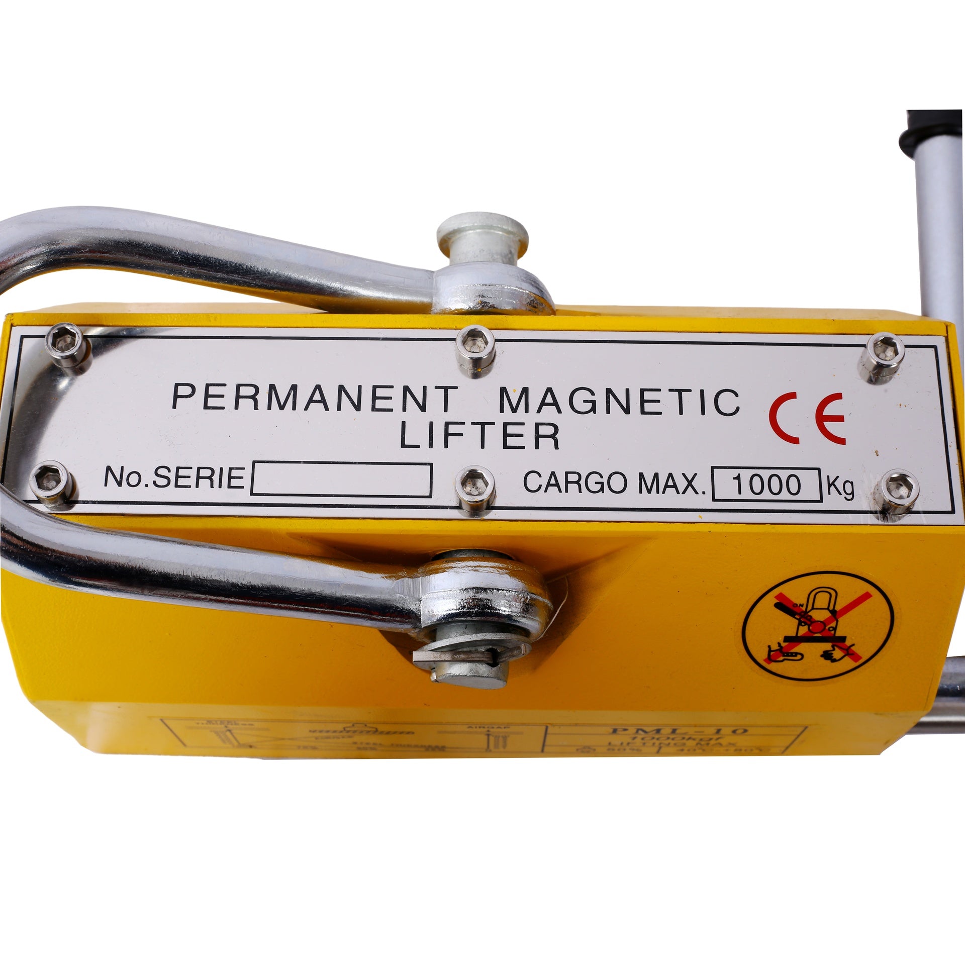 Permanent Magnetic Lifting with Release, 2200lbs/1000kg Heavy Duty Magnet, 2.5 Safety Factor, Neodymium & Steel for Hoist, Shop Crane, Block, Board Lifting Plate Steel