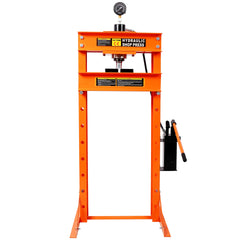 30 Ton Hydraulic Shop Press With Gauge,H-Frame Garage Floor Adjustable Shop Press,Orange