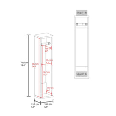 Bali  28" High Toilet Paper Holder Narrow Shelf Organizer for Bathroom, Living Room, Kitchen