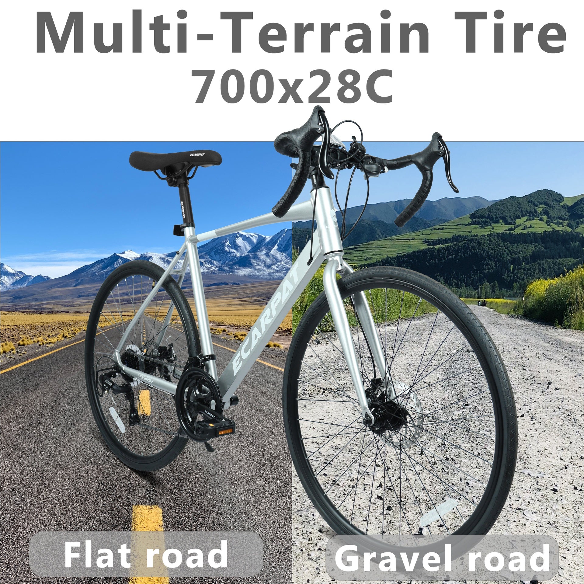 A28320R 700Cx28 Road Bike, Lightweight Aluminum Frame, Disc Brakes, 16-Speed, Fast Acceleration, Suitable for Men and Women, Ideal for High-Intensity Riding