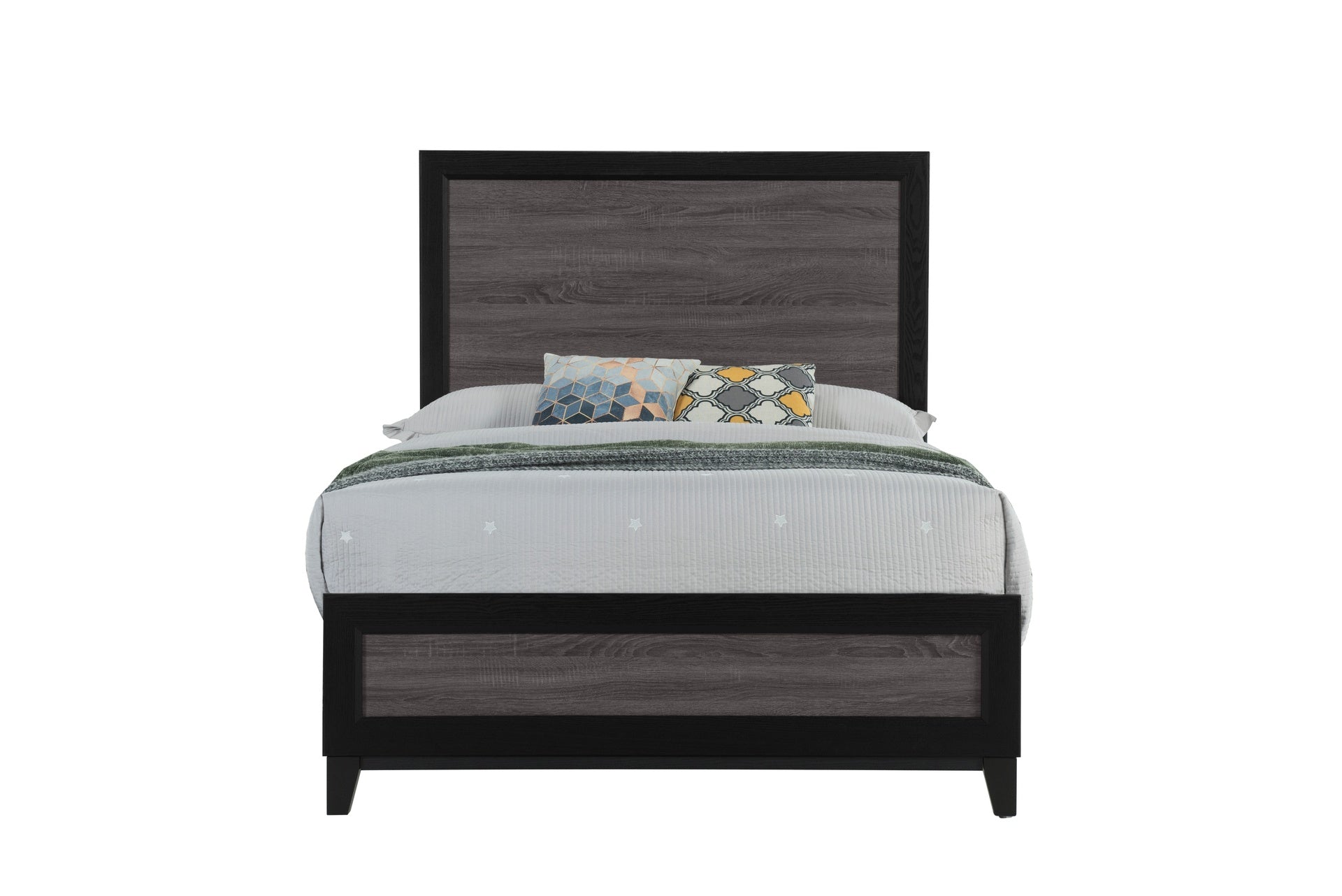 SOLUTO GREY AND BLACK 5PC FULL BEDROOM SET