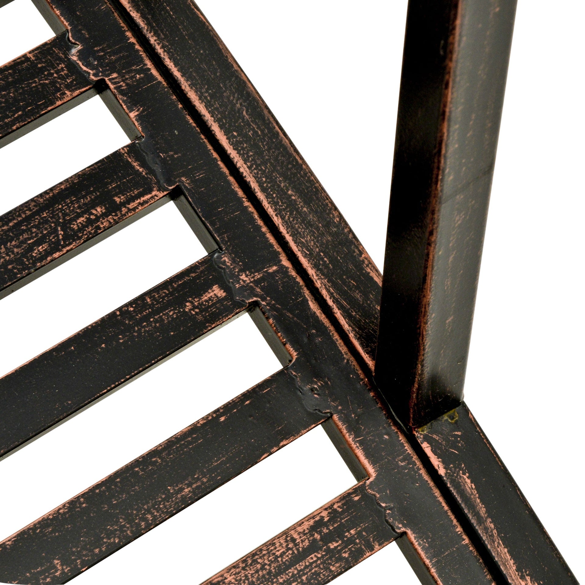 Outsunny 4’ Metal Arch Backyard Garden Bridge with Safety Siderails, Delicate Scrollwork, & Easy Assembly, Black Bronze