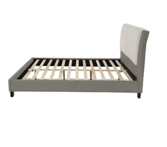 EASTERN KING BED in White & Grey