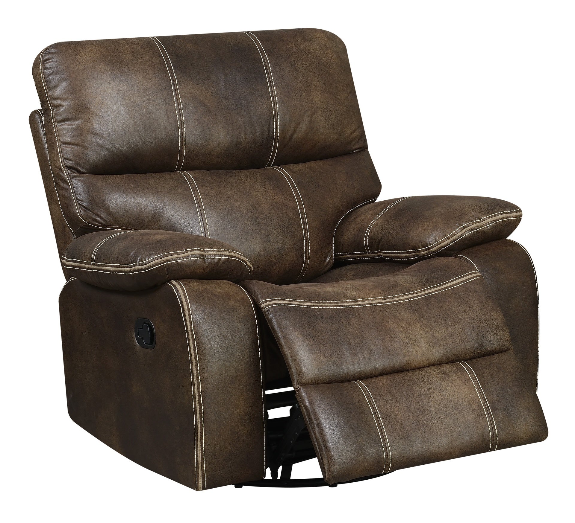 Brown Swivel Gliding Recliner