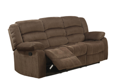 Modern & Stylish 3-Seater Upholstered Sofa, Brown, with Pillow-Top Armrests
