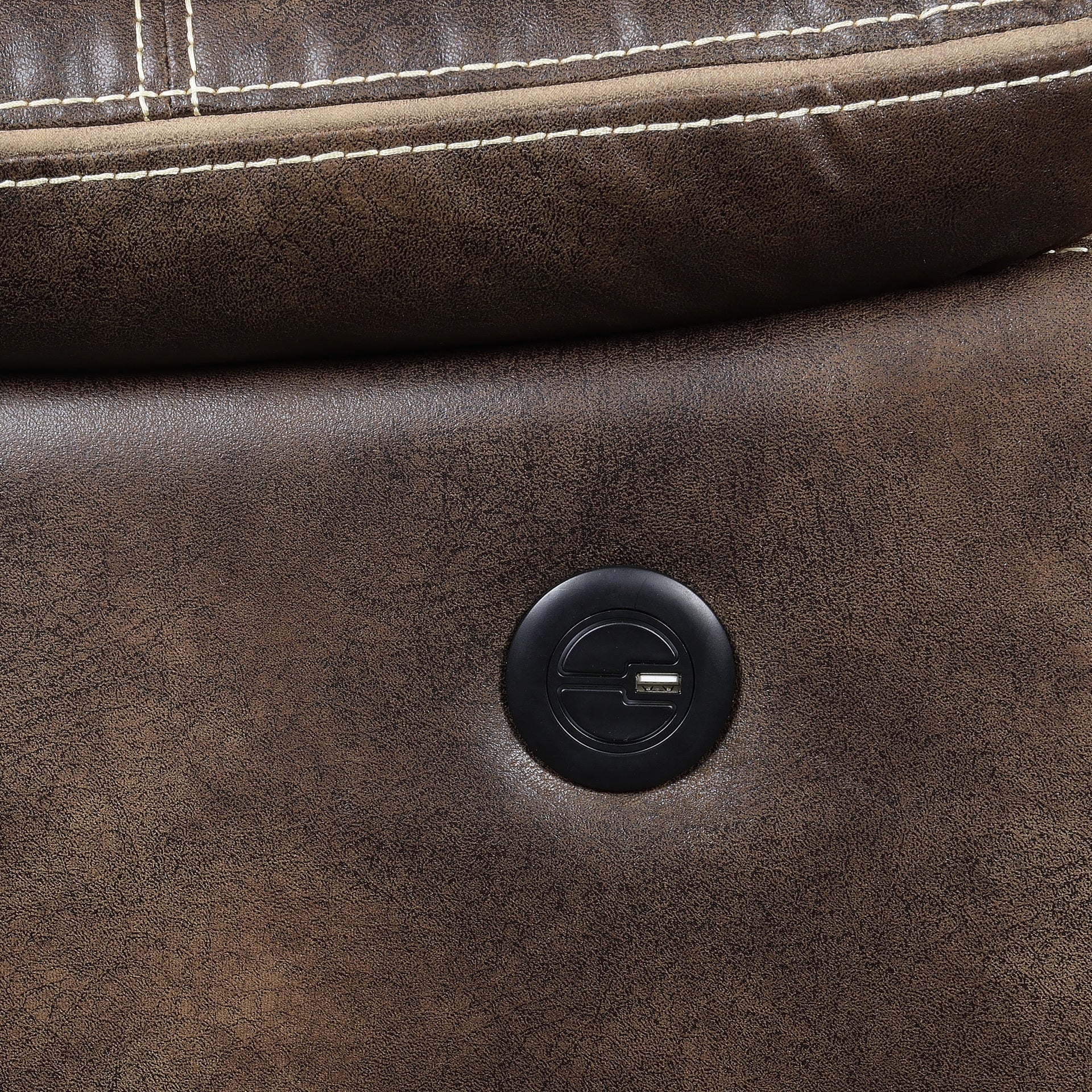 Brown Reclining Sofa