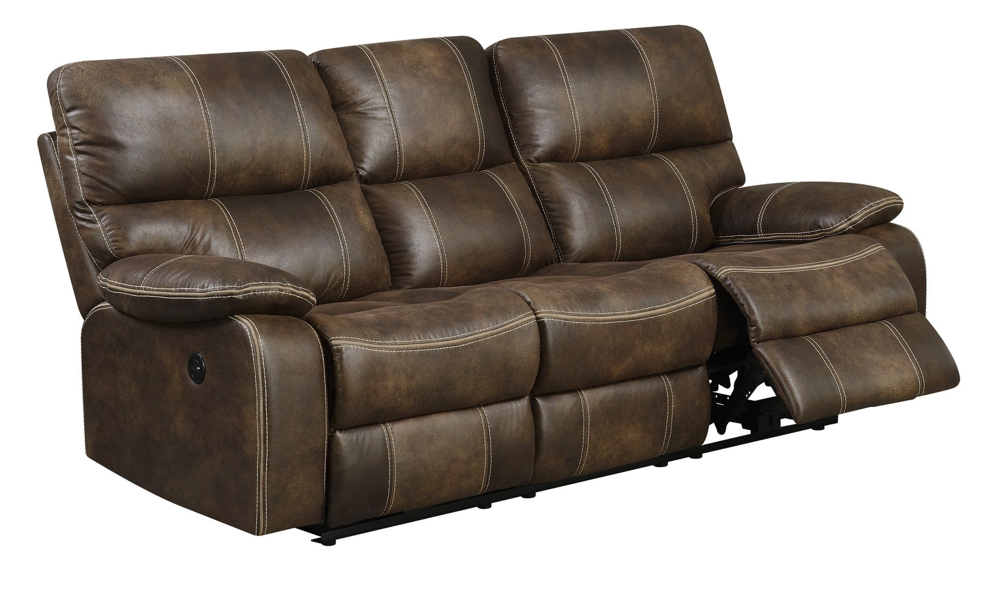 Brown Reclining Sofa