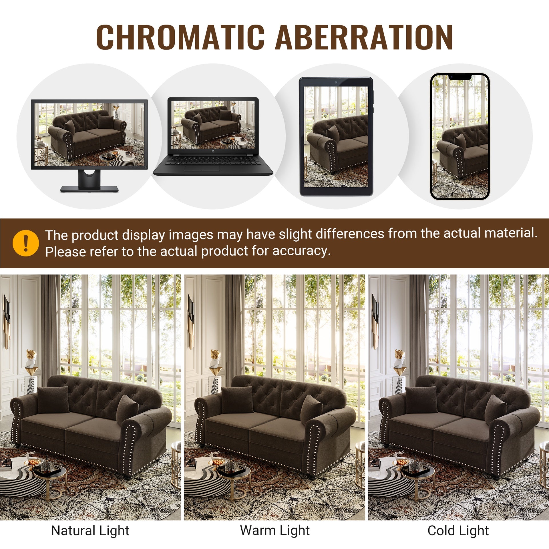 Velvet Ottoman to Combine with Single Seater Sofa, 2 Seater Sofa and 3 Seater Sofa, Suitable for Living Rooms, Apartments, Offices,Brown