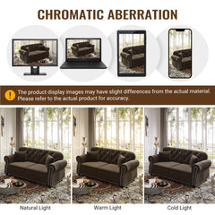Velvet Ottoman to Combine with Single Seater Sofa, 2 Seater Sofa and 3 Seater Sofa, Suitable for Living Rooms, Apartments, Offices,Brown