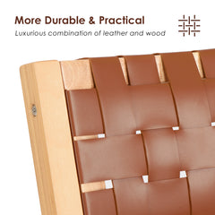 Wood Folding Chairs, Foldable Chairs Wooden Indoor Stackable Dining Chairs for Kitchen & Dining Room Chair Woven Seat & Webbing Back, Dining Chair Set of 2