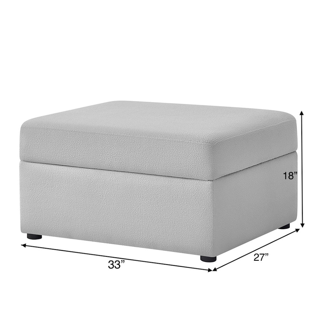Chauncy Storage Ottoman - Gray
