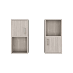 Oba 2-Pc Wall-Mounted Bathroom Medicine Cabinet with Open and Closed Storage