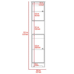 Ibis Linen Cabinet, Double Doors, Four Interior  Shelves, Two Cabinets  -White