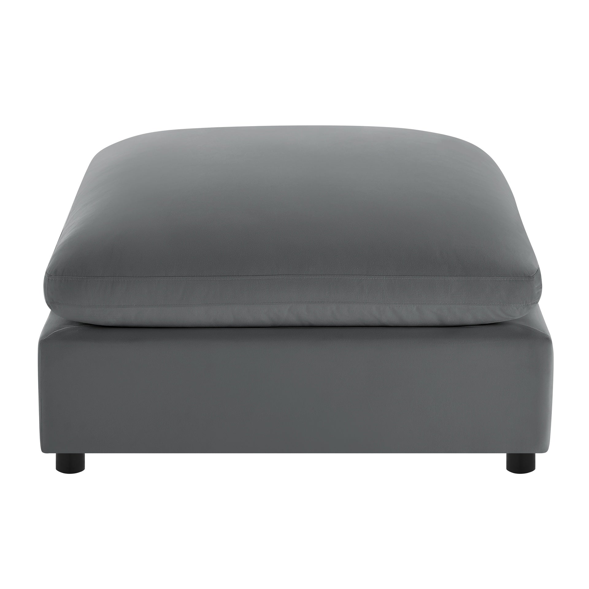 Caylie Charcoal Fabric Ottoman