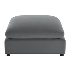 Caylie Charcoal Fabric Ottoman
