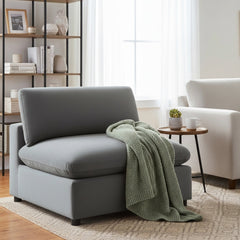 Caylie Armless Slipper Chair - Charcoal