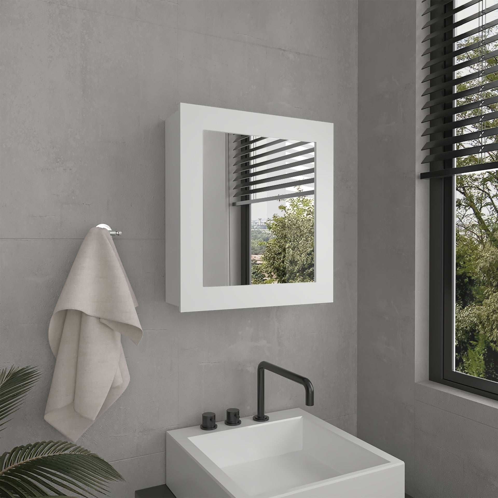 Luma Medicine Cabinet with Mirror Door 20.5" High Cabinet Organizer with Two interior Shelves  for Bathroom, Kitchen, Mudroom