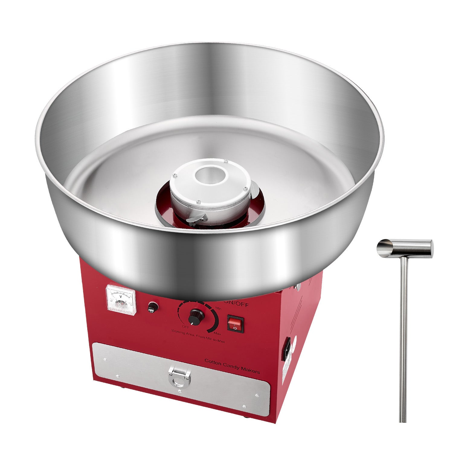 Commercial Cotton Candy Machine Sugar Floss Maker 1000W for Party Home Red