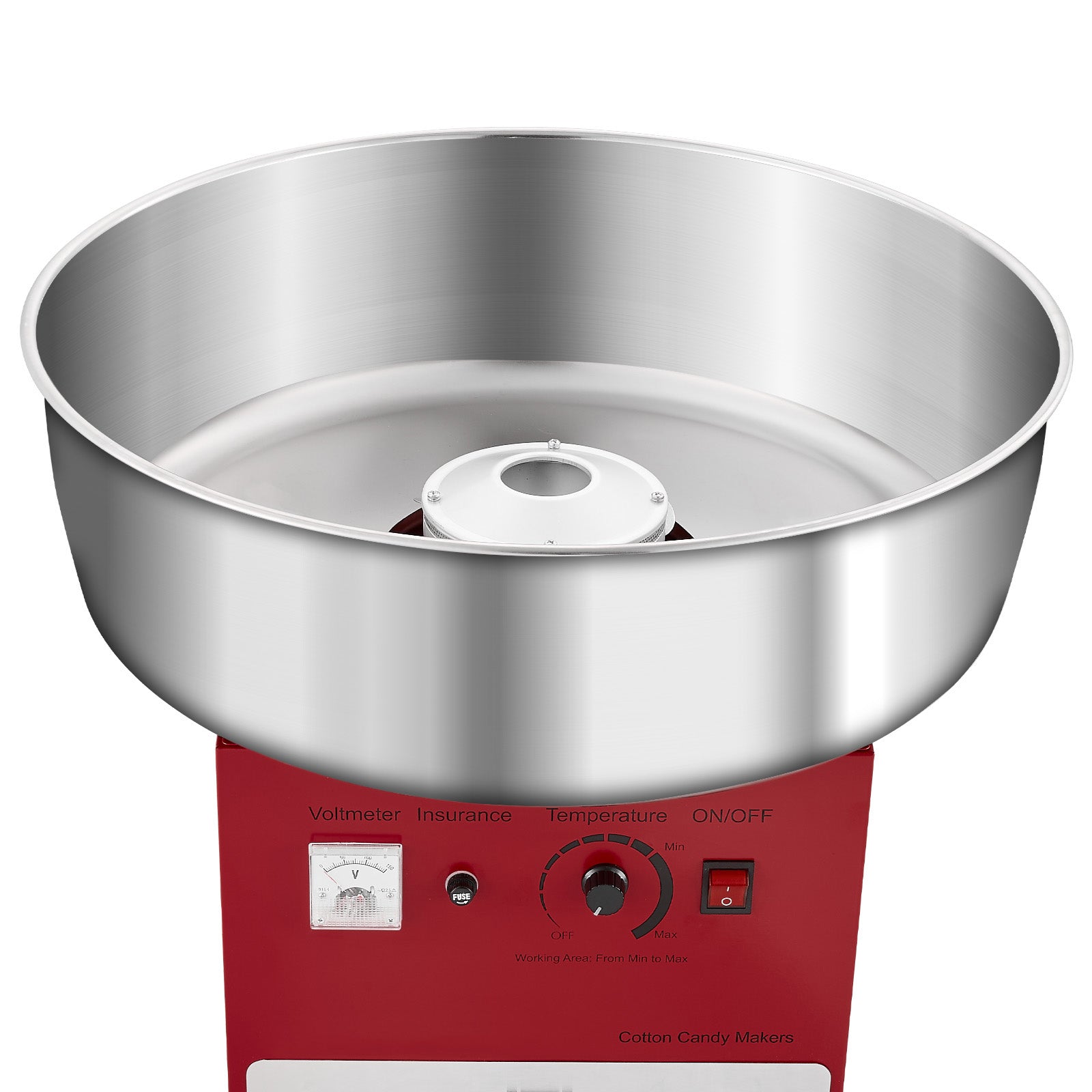 Commercial Cotton Candy Machine Sugar Floss Maker 1000W for Party Home Red
