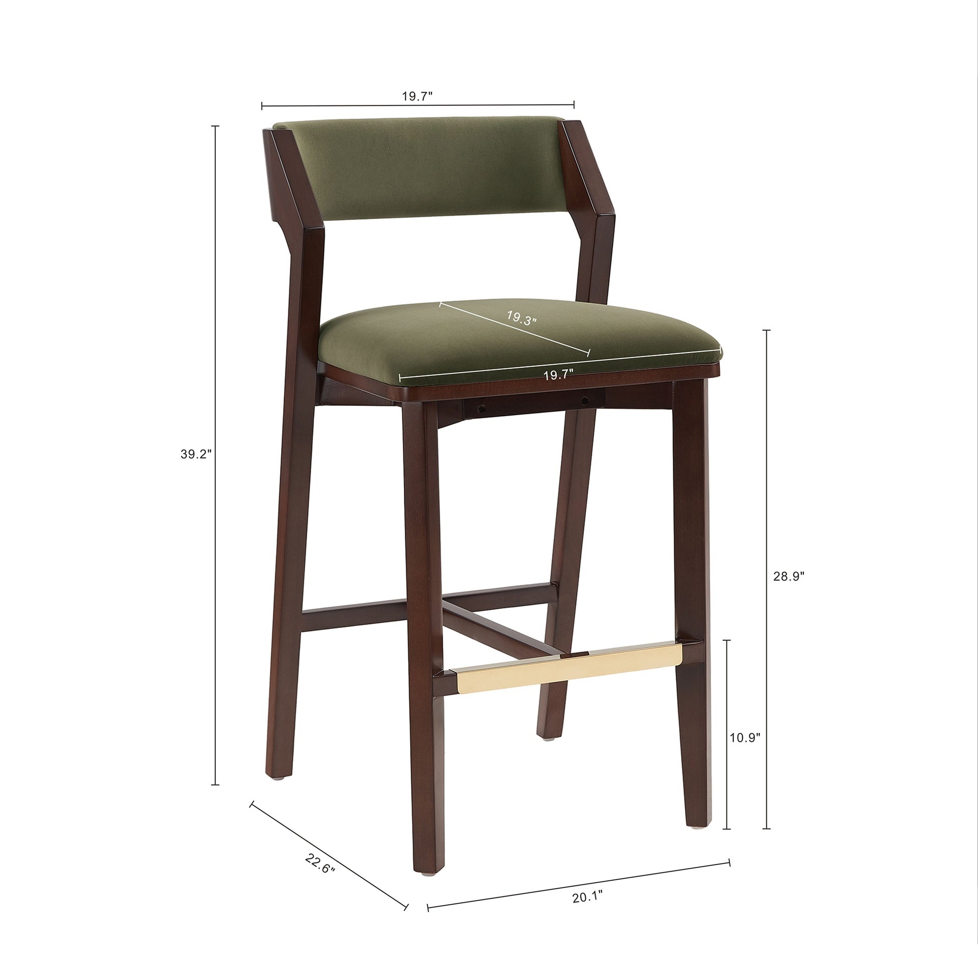 Barstool in Turtle Green