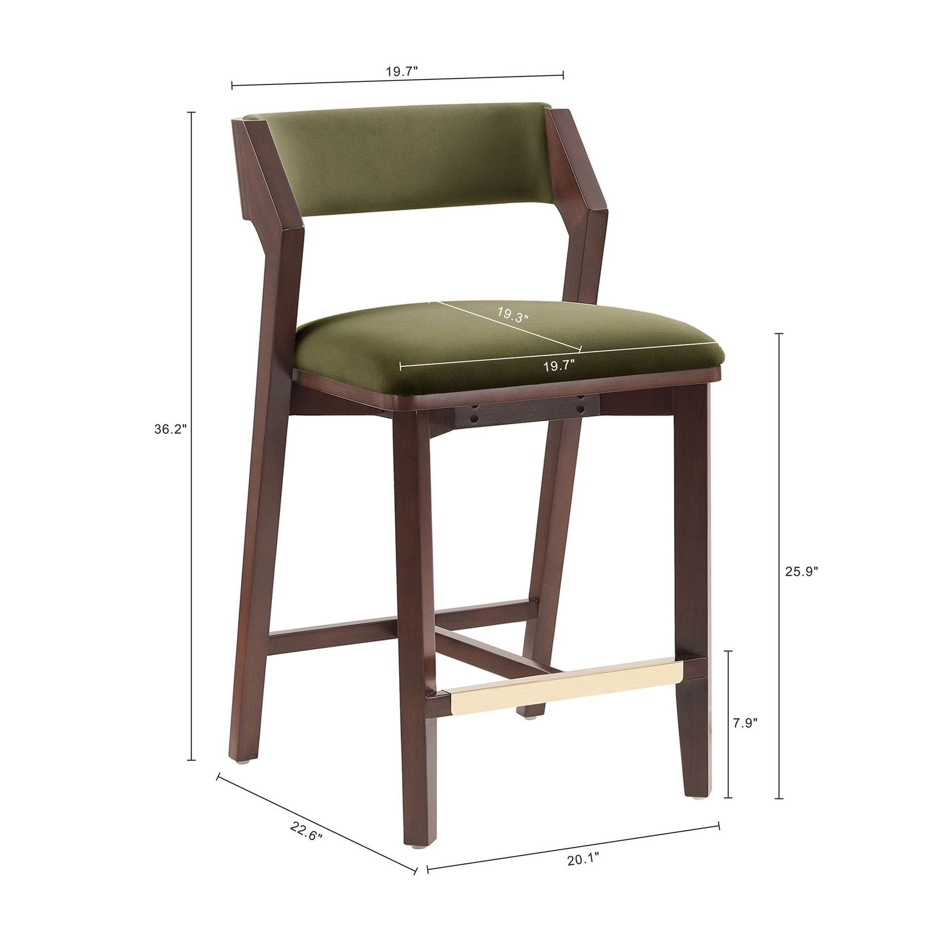 Counter Stool in Turtle Green