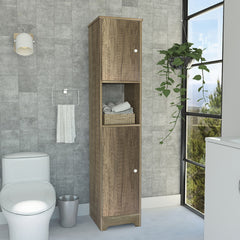 Ibis Linen Cabinet, Double Doors, Four Interior  Shelves, Two Cabinets  -Light Oak