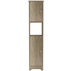 Ibis Linen Cabinet, Double Doors, Four Interior  Shelves, Two Cabinets  -Light Oak