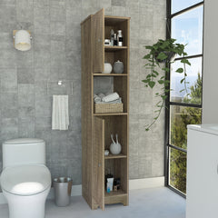 Ibis Linen Cabinet, Double Doors, Four Interior  Shelves, Two Cabinets  -Light Oak