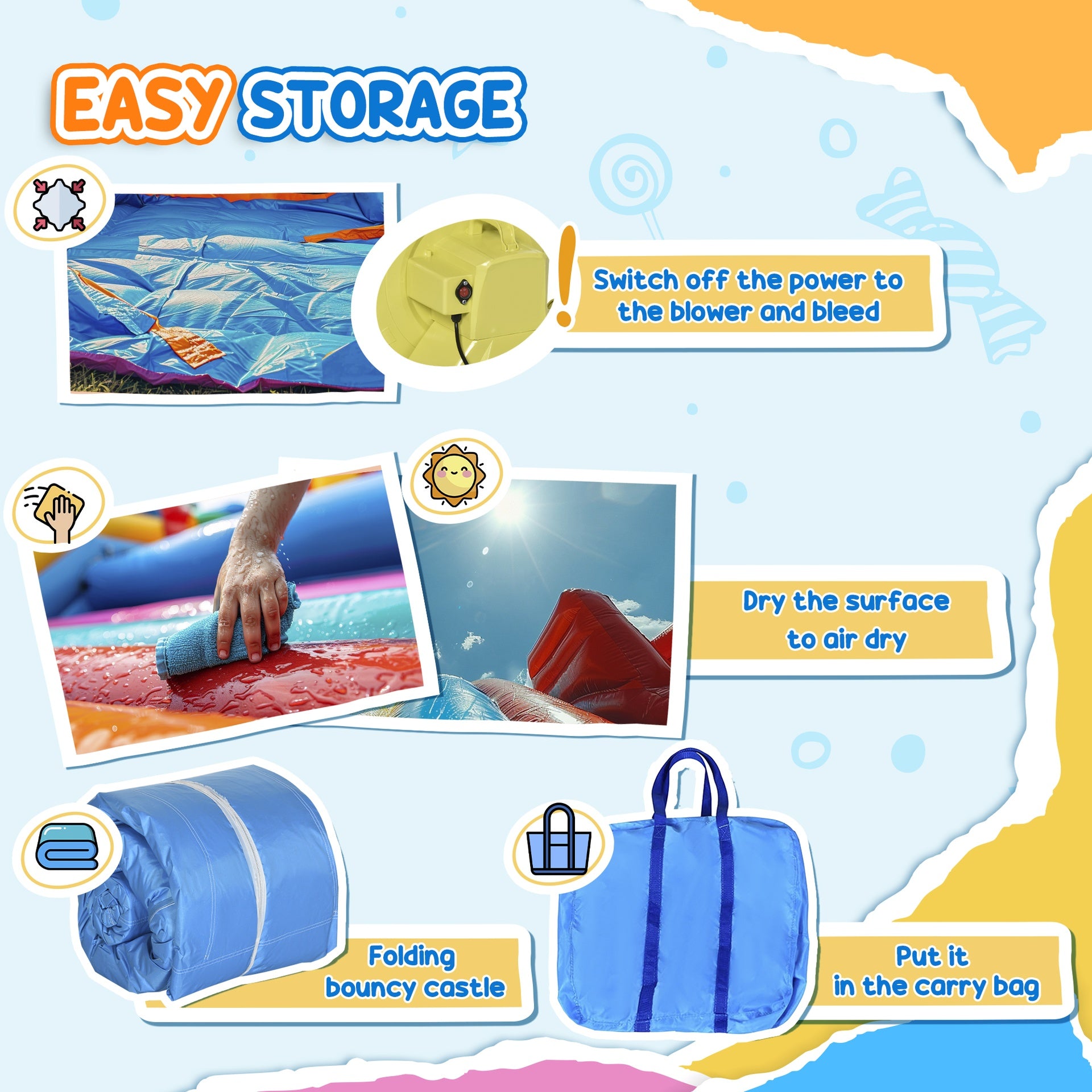 Outsunny Kids Bounce House Inflatable Slide with Splash Pool, Water Cannon, Climbing Wall, Inflator Included, 6 in1 Bouncy Castle Kids Backyard Activity Outdoor Water Play Toy