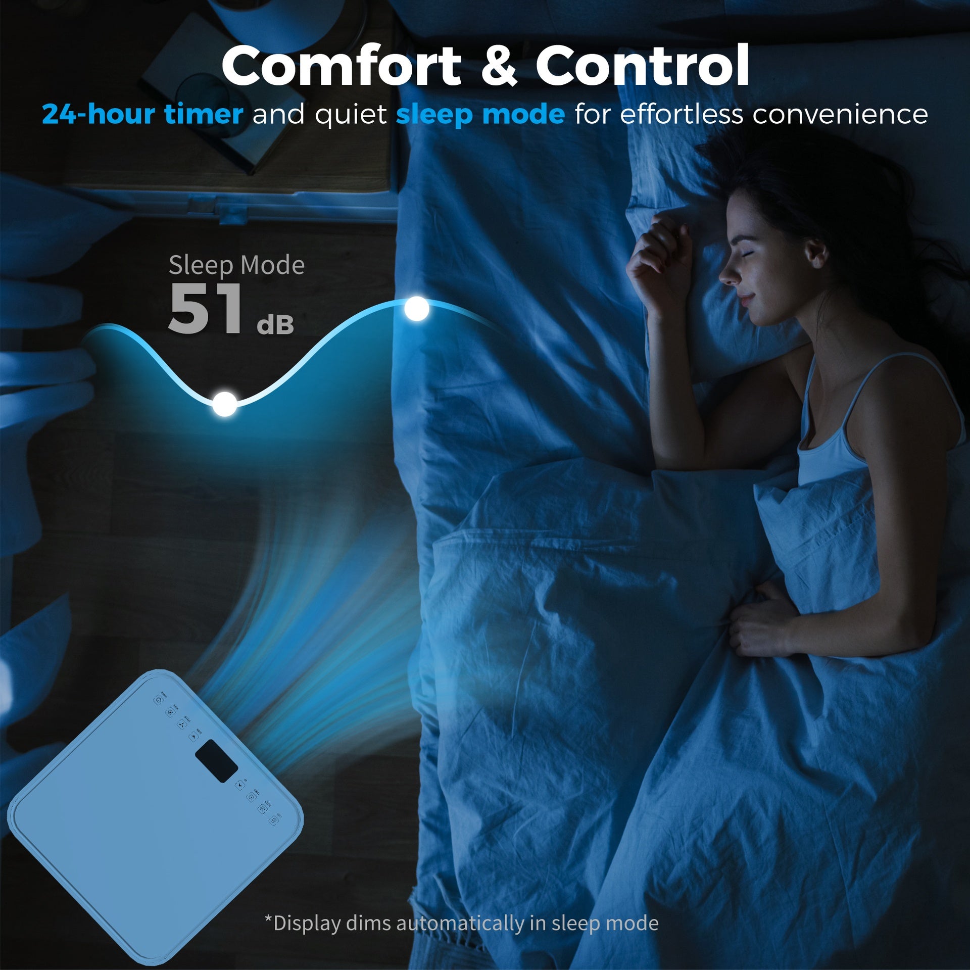 HOMCOM 10000 BTU Mobile Air Conditioner for Cooling and Dehumidifying, Remote Control, 24H Timer, LED Display, White