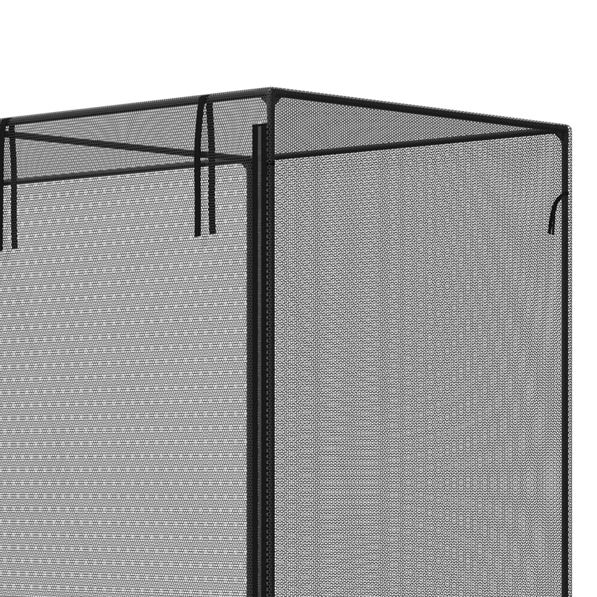 Outsunny 6 x 3ft Crop Cages for Garden, Plant Protectors from Animals, Storage Bag and 6 Ground Stakes, Black