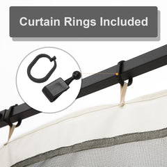 Outsunny 10x10 Replacement Mesh Sidewall Netting for Gazebos and Canopy Tents with Zippers, Black
