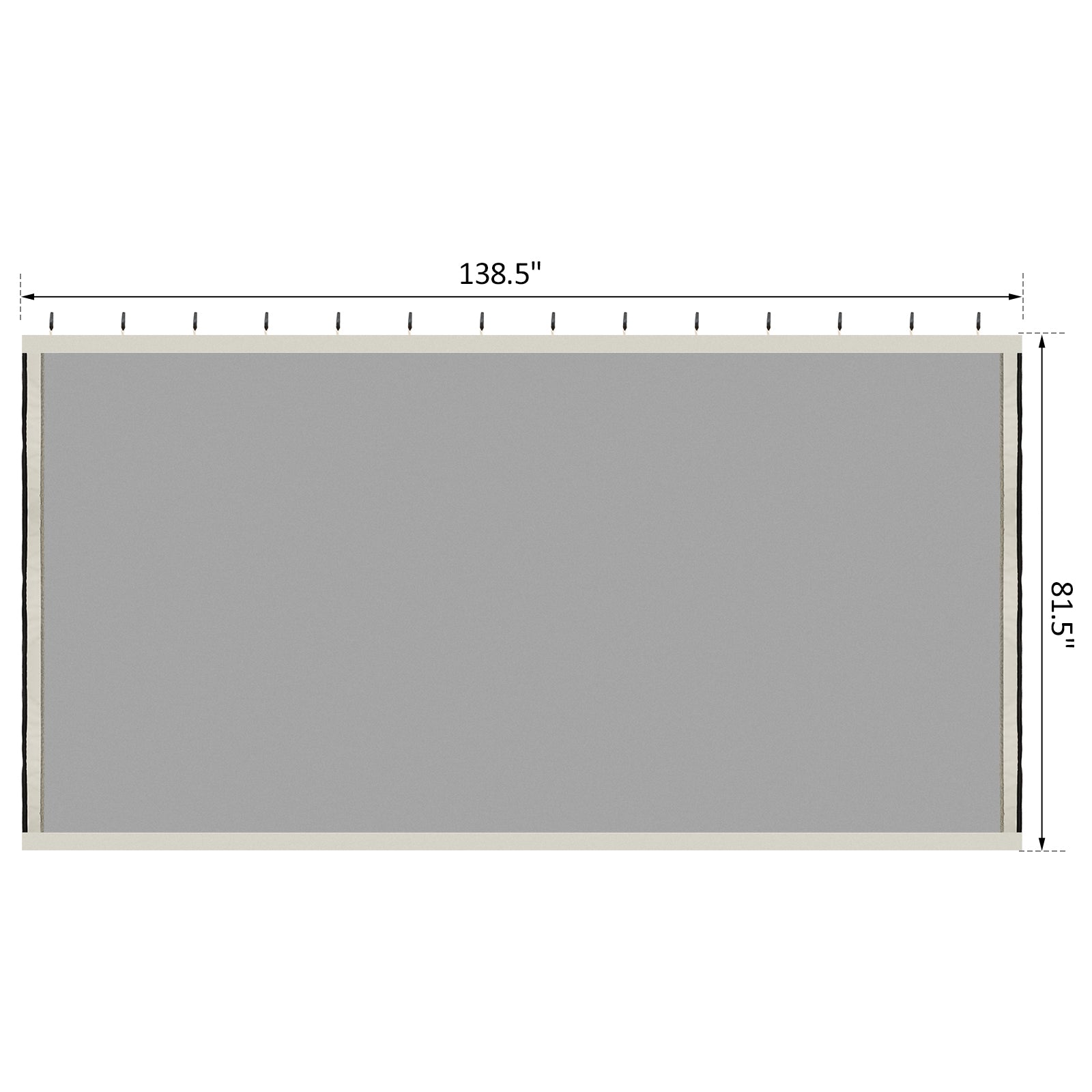 Outsunny 9.84' x 13.1' Gazebo with Netting, Universal Size, Canopy Tents with Zippers, black rings, high-quality polyester, Washable, (Sidewall Only) Black