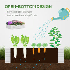 Outsunny Raised Garden Bed with Cover, Outdoor Galvanized Metal Planter Box Kit, 4 x 3 ft Mini Greenhouse with 2 Large Screen Windows, for Growing Flowers, Vegetables and Herbs, Clear